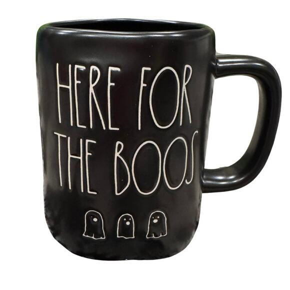 Rae Dunn Halloween Mug, Here For The Boos Ghosts - Picture 1 of 4